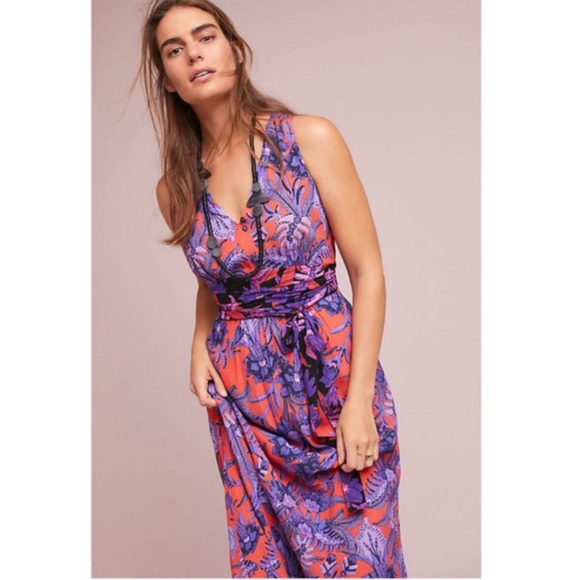 Anthropologie dress. Maeve Macie Floral Maxi Dress. Size 6. - Picture 2 of 5
